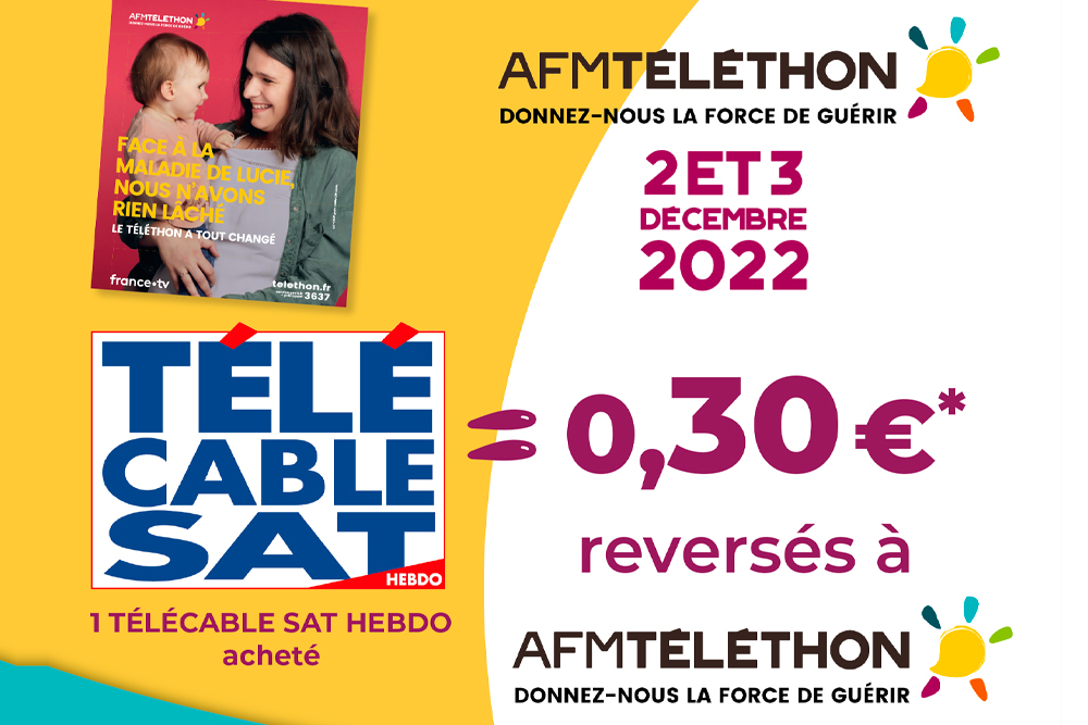 Le réseau Maison de la Presse, Point Plus et Mag Presse partenaire du Téléthon 2022