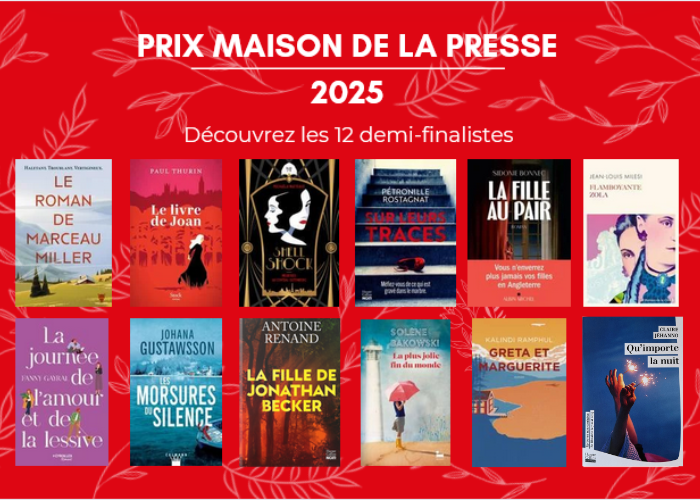 Découvrez les 12 ouvrages demi-finalistes du 56e Prix Maison de la Presse